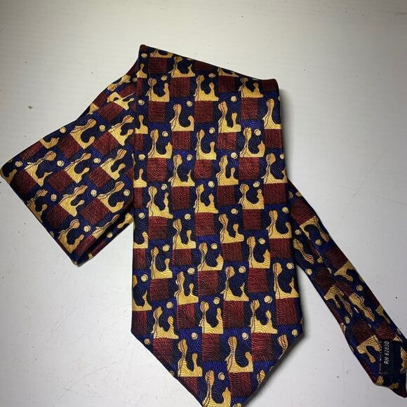 J Garcia 100% Silk Handmade Neck Tie - Picture 1 of 6